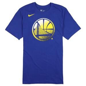Golden State Warriors Mezzo Print Logo T-Shirt Xx-Large Royal Blue Yellow